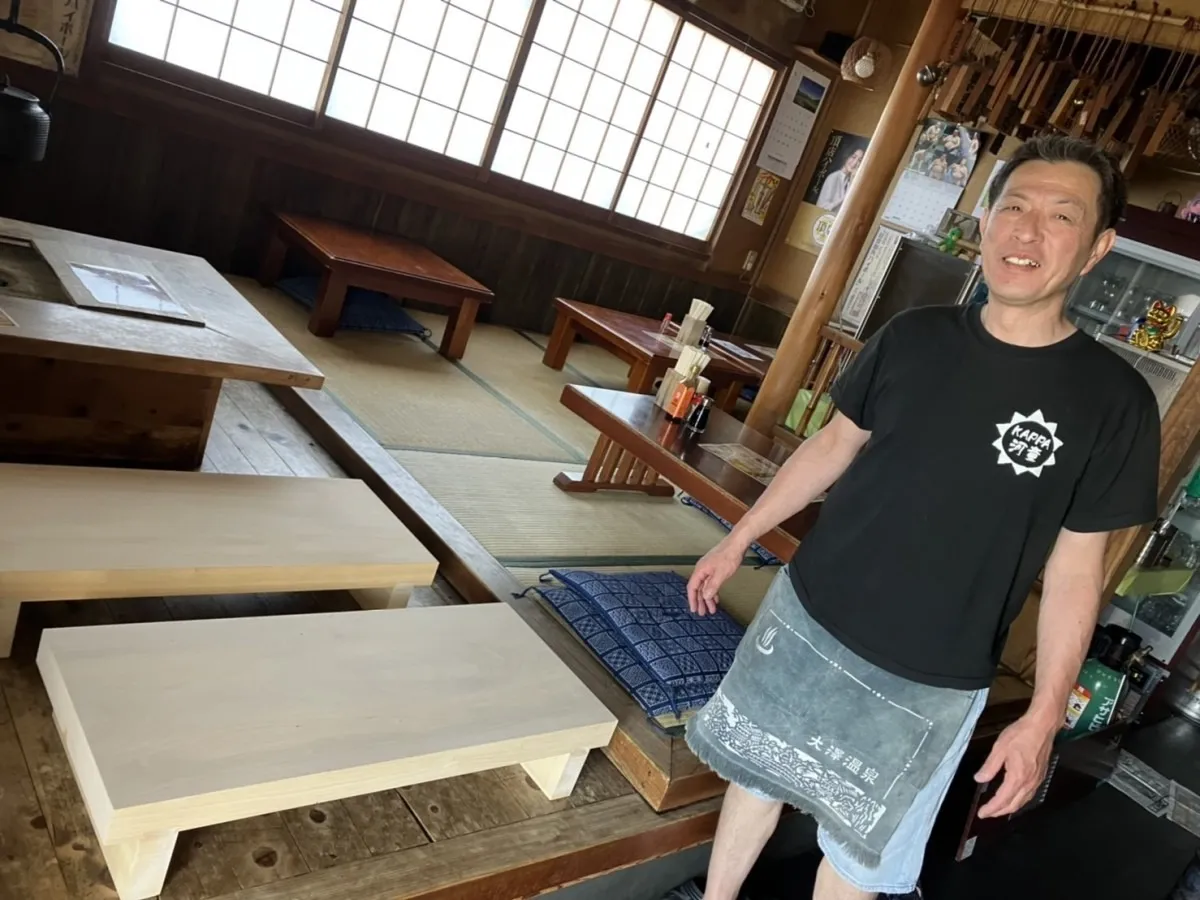 ひたちなか市の河童さんに銀杏のまな板