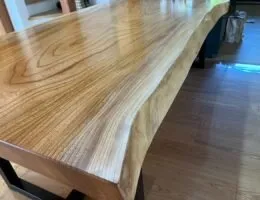 東海村　O様　ケヤキ一枚板ダイニングテーブル