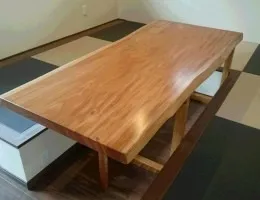 かすみがうら市I様邸　ケヤキ　一枚板　テーブル