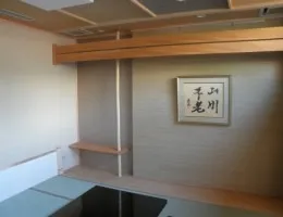 料亭 客室３ 落し掛け 床柱、飾り棚