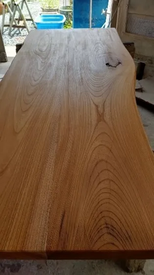 水戸市 O様　ケヤキ2枚接ぎテーブル(1枚はO様の板)