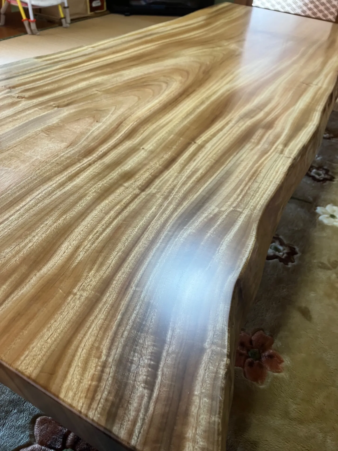 東海村O様　楠一枚板座卓テーブル