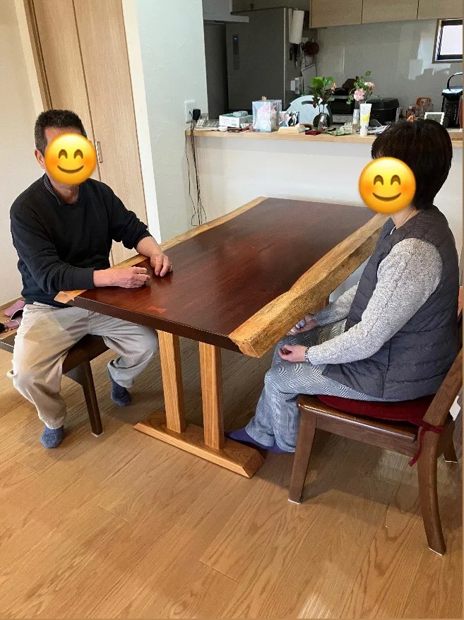 那珂市K様 パドック一枚板ダイニングテーブル